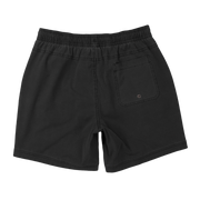 Volley Short 7" Black Back with elastic waistband and back right patch pocket