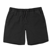 Volley Short 7" Black Front with elastic waistband and black and white drawstring