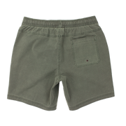 Volley Short 7" Green Back with elastic waistband and back right patch pocket