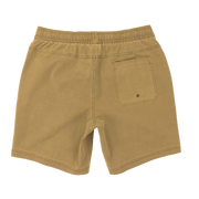 Volley Short 7" Khaki Back with elastic waistband and back right patch pocket