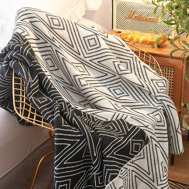 Knit Casual Acrylic Children Summer Nap Blanket