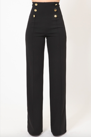 Diana High Waist Pants W/ Button Details - MY SEXY STYLES