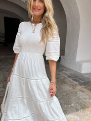 White Broderie Kylie Dress