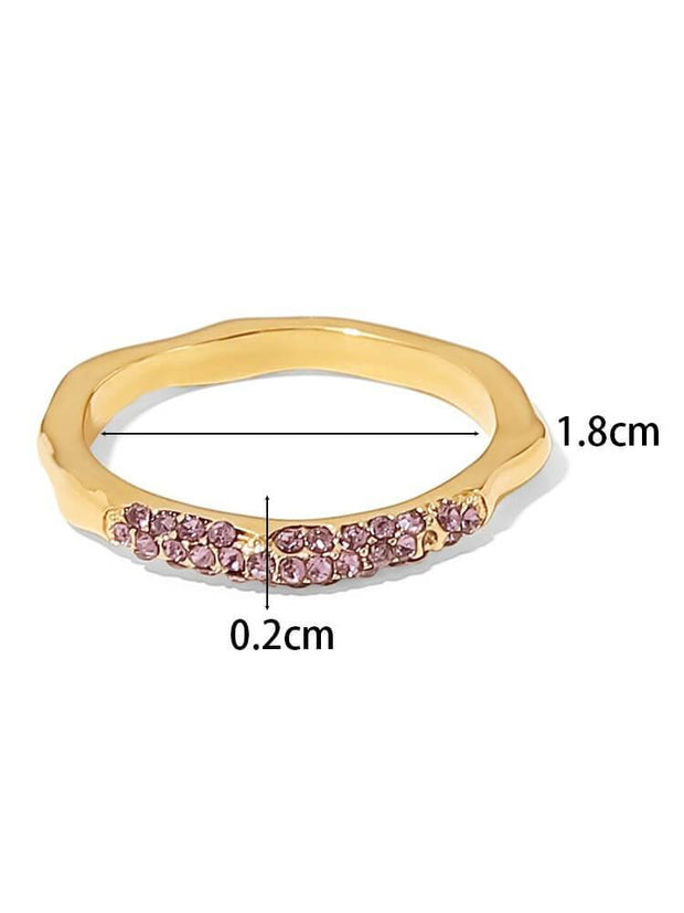 18K Gold Geometric Shaped Fine Ring