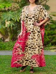 V-neck Leopard Print Dress