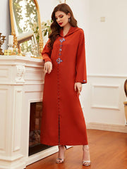 Women's Hand Sewn Diamond Long Sleeved Dress