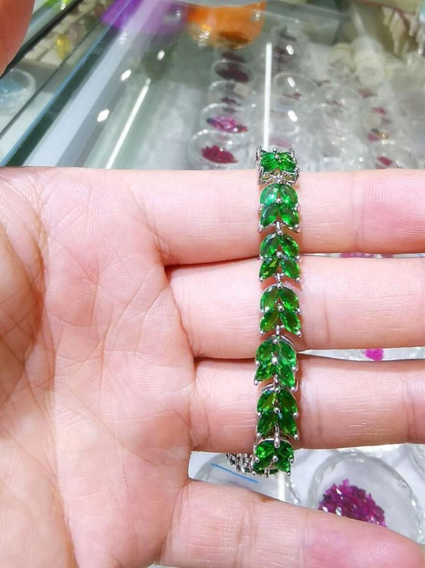 Leaf Zircon Bracelet