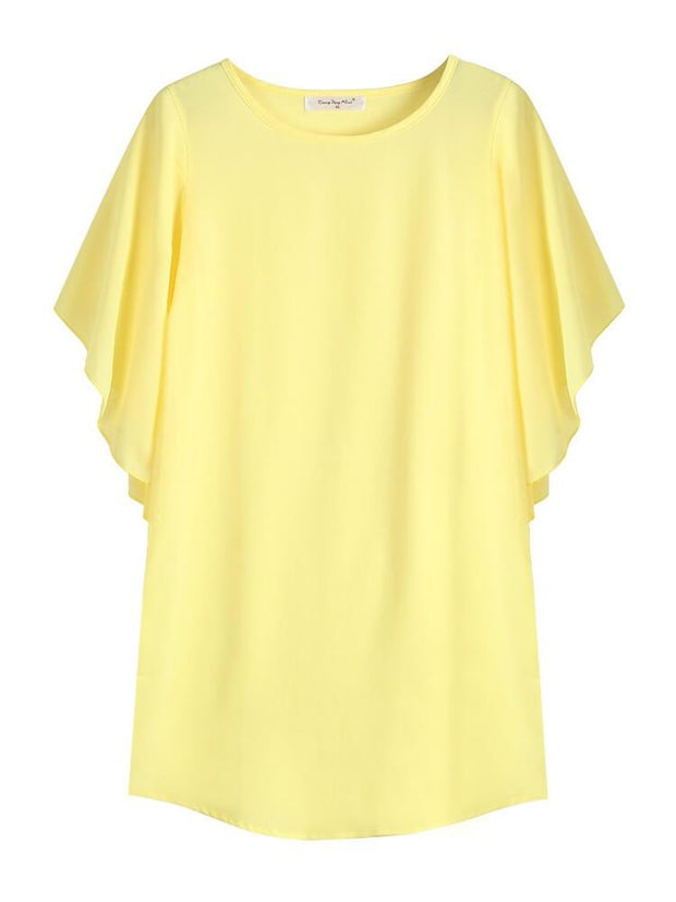 Round Neck Chiffon Shirt