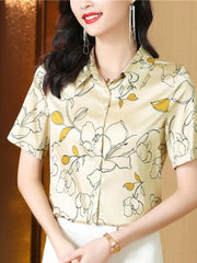 Women's Short Sleeved Printed Shirt