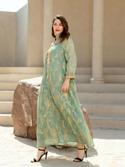 Long Sleeved Big Hem Abaya Dress
