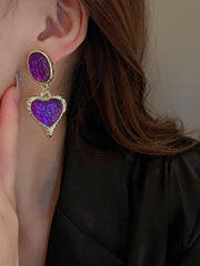 Baroque Oval Love Earrings