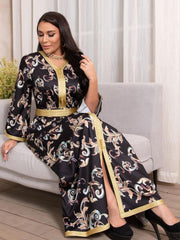 Women's Floral Long Jalabiya Dresses