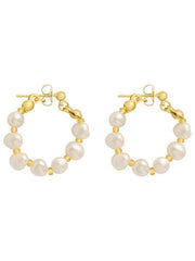 925 Silver Needle Freshwater Pearl Earrings