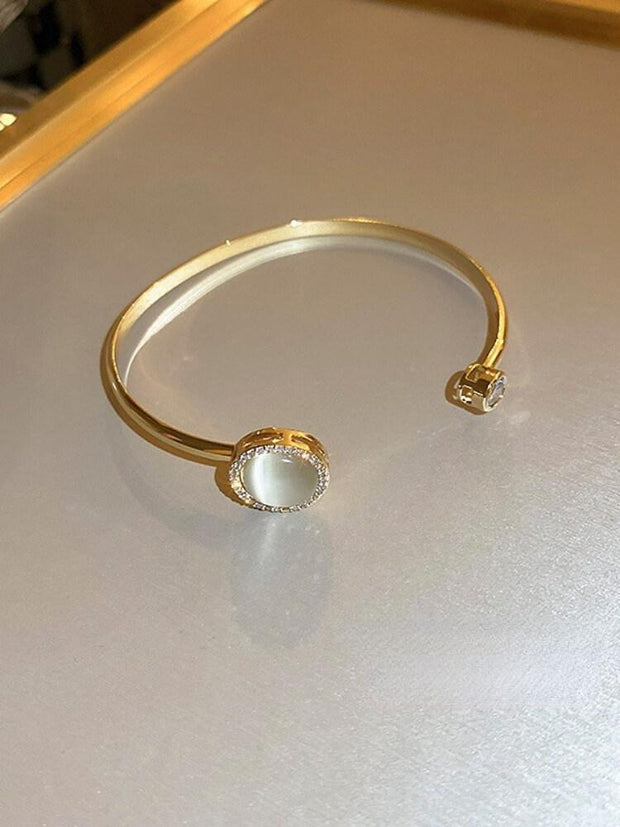 Diamond Ring Open Bracelet