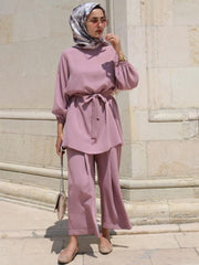 Middle East Dubai Summer Wide Leg Pants Dress Set