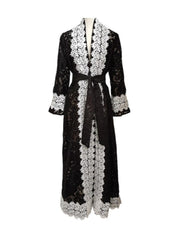 Lace Embroidered Coat Robe