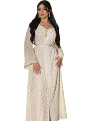 Two Pieces Of Bronzed Dot Lace Robe Set