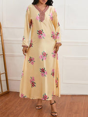 Floral Print Dress Jalabiya