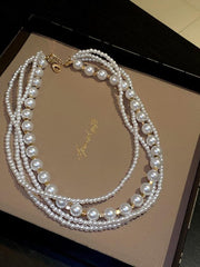 Multilayer Pearl Necklace Clavicle Chain