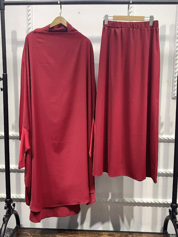 Women's Swing Solid Color Robe Suit Dress