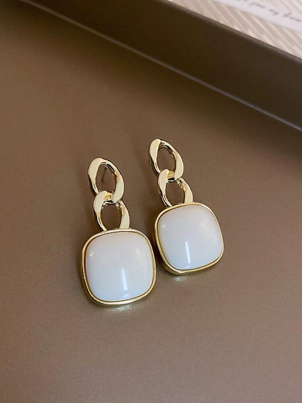 925 Silver Needle Cream White Pearl Earrings