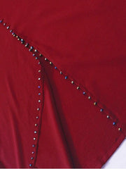 Hand Sewn Diamond Hooded Robe Abaya