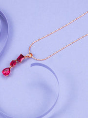 Artificial Gem Earring Necklace Set