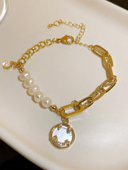 Pearl Diamond Smile Bracelet