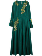 Women's Long Sleeve Embroidered Dress