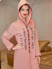 Hooded Splicing Webbing  Arab Dress