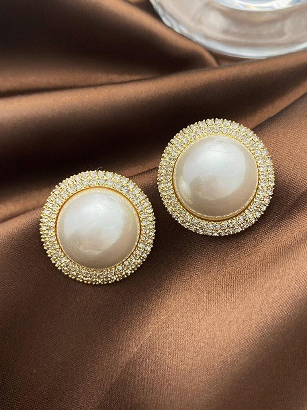925 Silver Needle Pearl Earrings