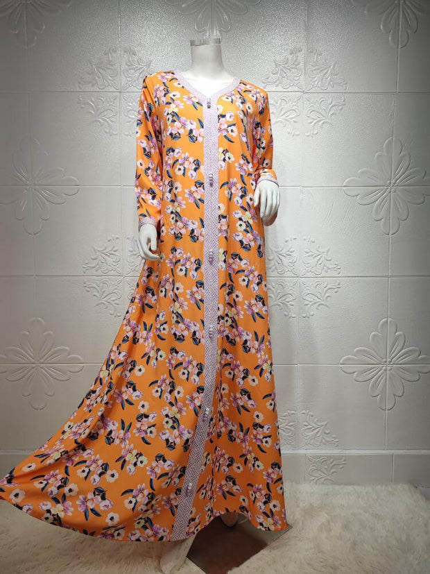 Women's Fashion Elegant Robe Jalabiya Dress