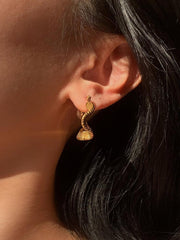 18K Gold Plated Wave Shaped Earring