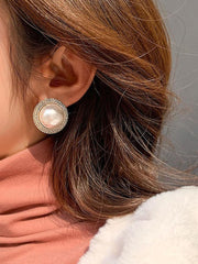 925 Silver Needle Pearl Earrings