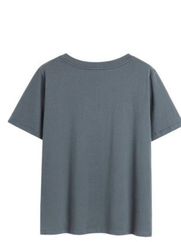 Women's Plus Size Solid Color Short Sleeve T-shirt