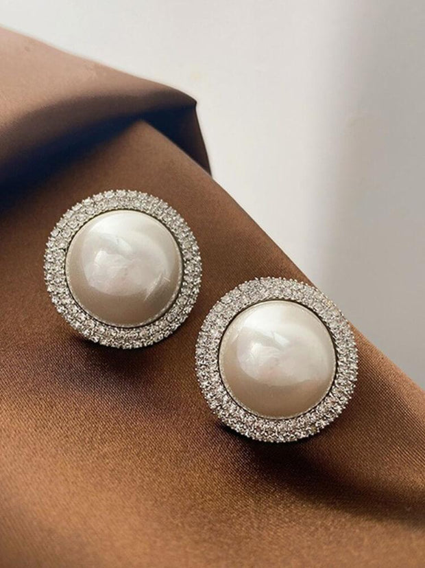925 Silver Needle Pearl Earrings
