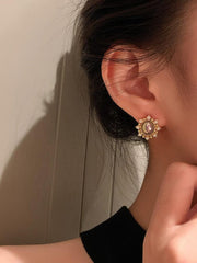 925 Silver Pearl Oval Earrings