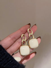 925 Silver Needle Cream White Pearl Earrings