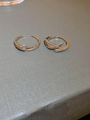 Zircon Cross Opening Ring