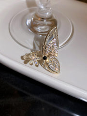 Flower Butterfly Opening Adjustable Ring