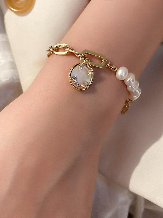 Pearl Diamond Smile Bracelet