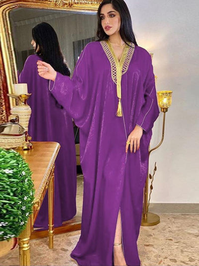 Women's Bat Sleeve Robe Cardigan Abaya Dress