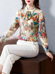 Women's Satin Printed Shirt