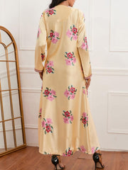 Floral Print Dress Jalabiya