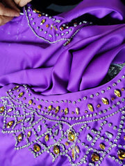 Patchwork Double-sided Manual Sewing Diamond Robe Jalabiya