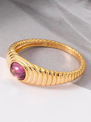 S925 Sterling Silver Garnet Ring