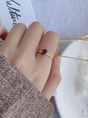 Sterling Silver Garnet Ring