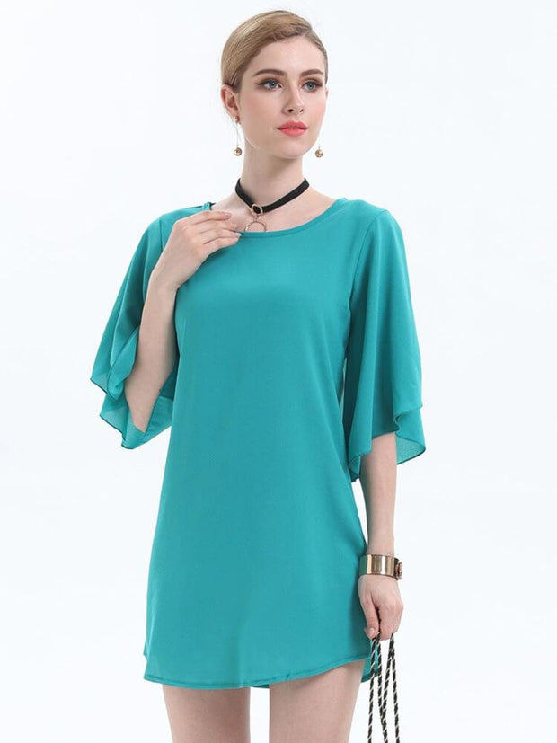 Round Neck Chiffon Shirt