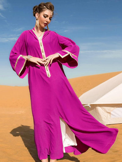 Women's Stitched Ribbon Abaya Dress