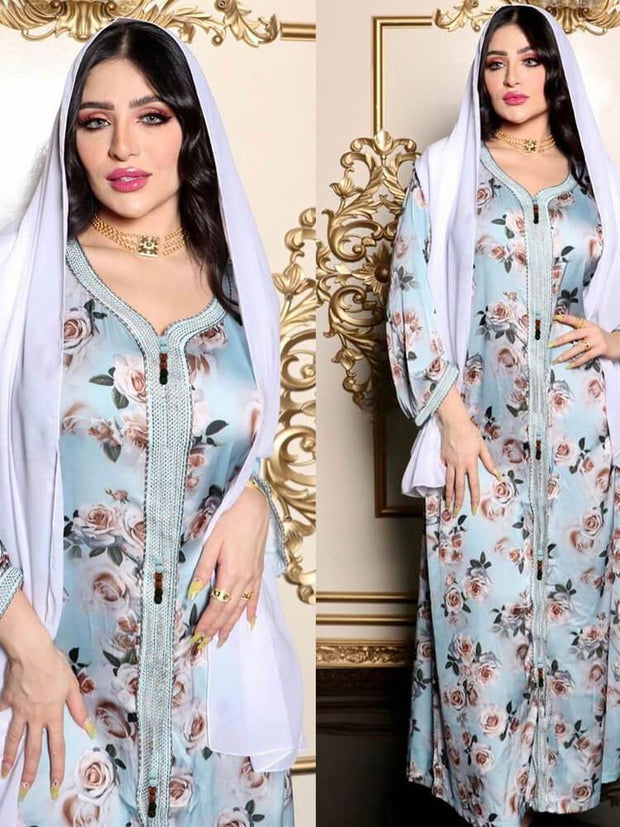 Women's Floral Jalabiya Dress